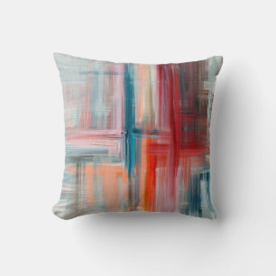 Coussin Peinture artisanale dessinée à la main. Huile sur