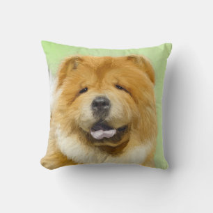 Coussin Peinture Chow Chow - Joli art original chien