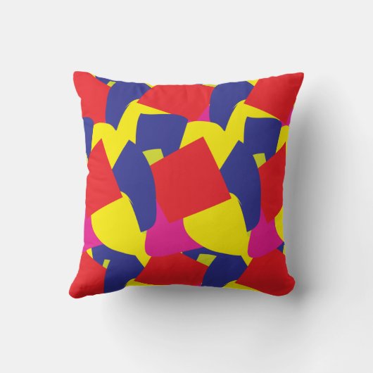 Coussin Peinture colorée Art Abstrait (Verso)