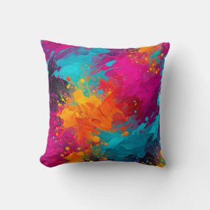 Coussin Peinture colorée Art Carré Jeu d'oreiller