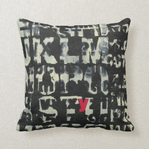 Coussin Peinture d'alphabet par le Normand Wyatt