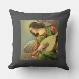 Coussin Peinture d'ange avec mandoline