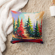 Peinture d'arbres de Noël Paysage
