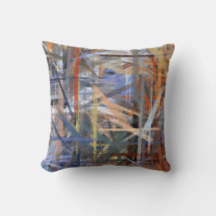 Coussin Peinture d'art abstrait moderne rétro