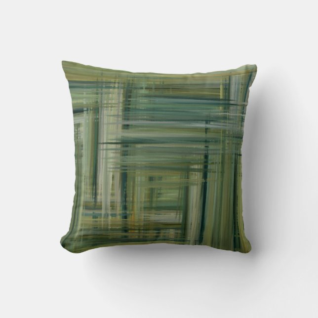 Coussin Peinture d'art Abstrait vert 2 (Recto)
