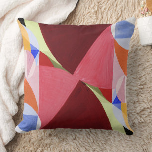 Coussin Peinture de blocs de couleur abstraits géométrique