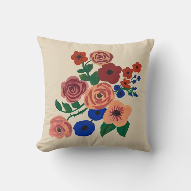 Coussin Peinture de bouquet de fleurs (Recto)