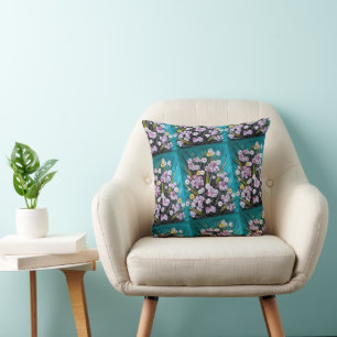 Coussin Peinture de bouquet printanier par Alfred Fox
