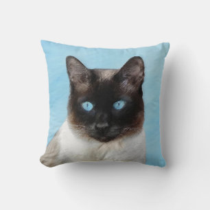 Coussin Peinture de chats de Siamese - Cute Original Cat A
