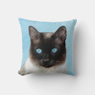 Coussin Peinture de chats de Siamese - Cute Original Cat A