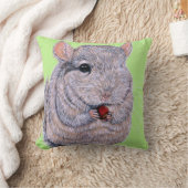 Coussin Peinture de Chinchilla à la poitrine molle (Couverture)