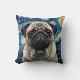 Coussin Peinture de ciel nocturne tourbillonnant Art de ca