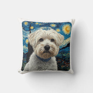 Coussin Peinture de ciel nocturne tourbillonnant – Art mal