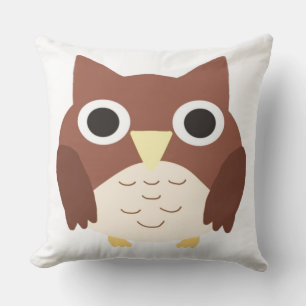 Coussin peinture de hibou