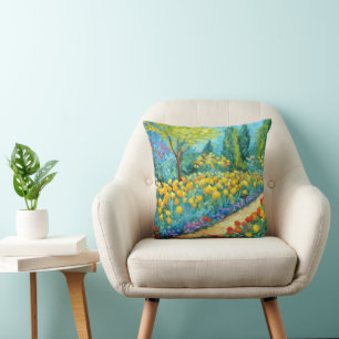 Coussin Peinture de jardin d'été