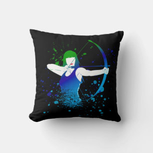Coussin Peinture de l'archer femelle