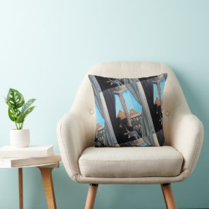 Coussin Peinture de l'hôtel Pyramisa par Alfred Fox