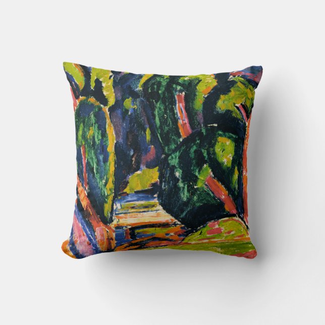 Coussin Peinture de Marsden Hartley, Arbre Rouge (Recto)