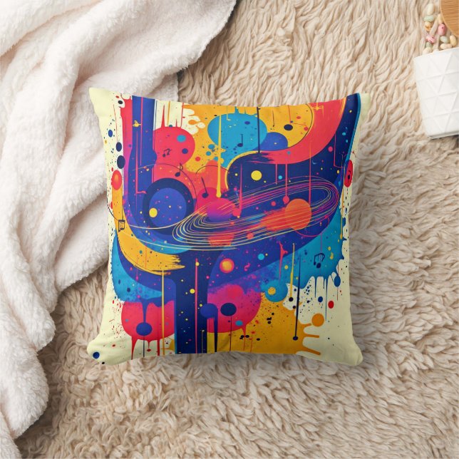 Coussin Peinture de musique émotion (Couverture)