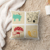 Coussin Peinture de quatre blocs de bois pour enfants (Couverture)