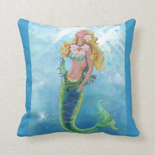 Coussin Peinture de sirènes rêveuse