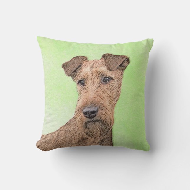 Coussin Peinture de Terrier Irlandais - Drôle d'Art Origin (Recto)