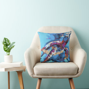 Coussin Peinture de Tortue de Mer - Décoration de Maison V