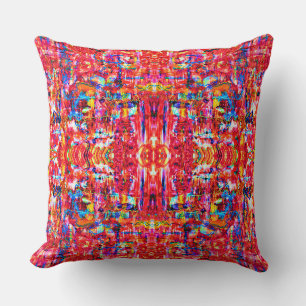Coussin Peinture de vagues abstraites colorées mignonne