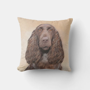 Coussin Peinture d'espagnol de terrain - jolie art origina