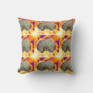 Coussin Peinture d'orchidée aquarelle abstraite élégante b