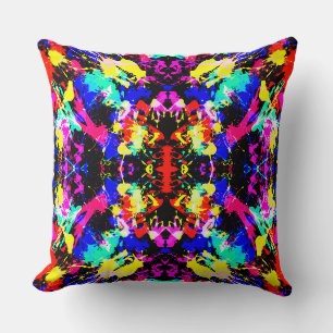 Coussin Peinture éclaboussée colorée mignonne
