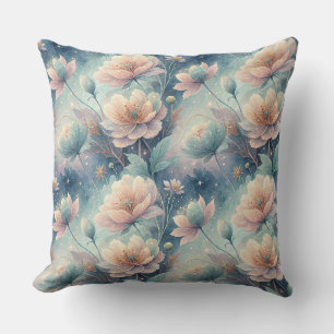 Coussin Peinture florale rêveuse - Beau motif de fleurs
