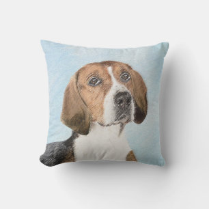 Coussin Peinture Foxhound en anglais - Joli art original c