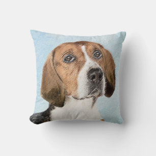 Coussin Peinture Foxhound en anglais - Joli art original c