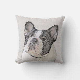Coussin Peinture française de Bulldog (Pied de broche) - A