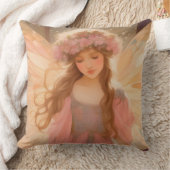 Coussin Peinture Imaginaire Fée Rose Cute (Couverture)