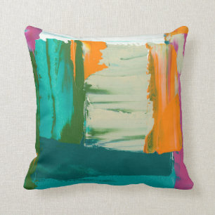 Coussin Peinture libre multicolore d'expression