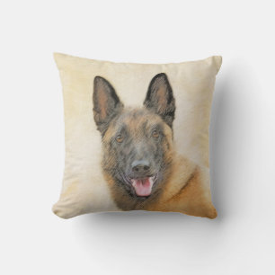 Coussin Peinture malinoise belge - Beau art original de ch