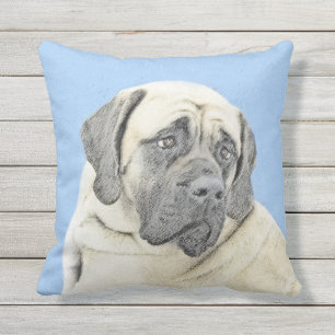 Coussin Peinture Mastiff (Fawn) anglaise - Art Chien origi