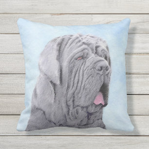 Coussin Peinture mastiff nopolitaine - Art original du chi