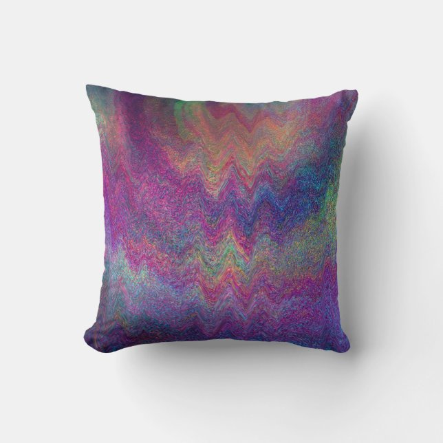 Coussin Peinture métallique simulée multicolore (Recto)