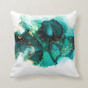 Coussin Peinture moderne à l'encre design aquarelle illust