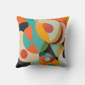 Coussin Peinture moderne du milieu du siècle, diverses cou (Verso)