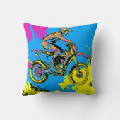 Coussin Peinture - Motocross Rider (Verso)
