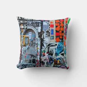 COUSSIN PEINTURE MUR MULTICOLORÉE