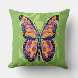 Coussin Peinture papillon abstraite