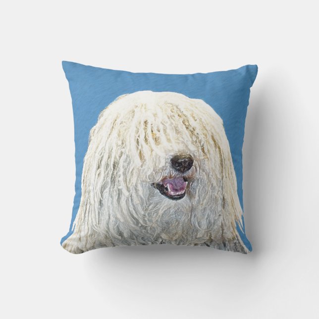 Coussin Peinture Puli - Cute Original Chien Art (Recto)