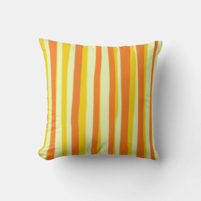 Coussin Peinture rayée rétro Art Abstrait (Recto)