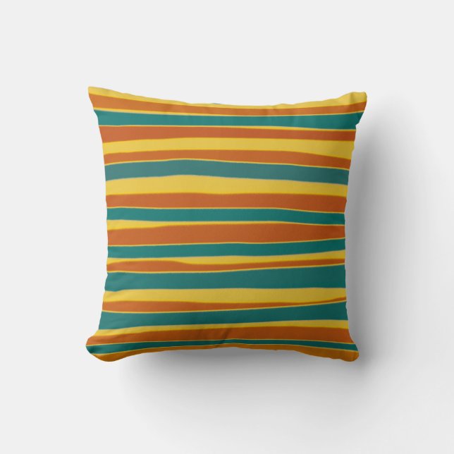Coussin Peinture rayée vintage Art Abstrait (Recto)