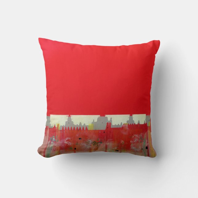 Coussin Peinture rouge (Recto)